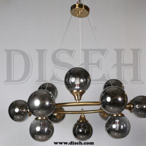 لوستر مدرن با حباب دودی