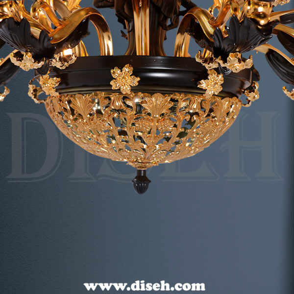 لوستر مشکی طلایی