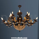 لوستر مشکی طلایی