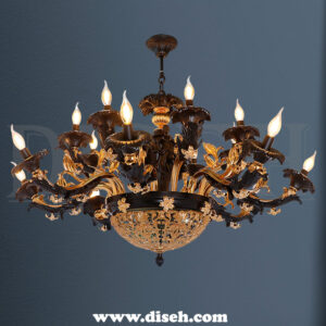 لوستر مشکی طلایی