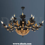 لوستر مشکی طلایی