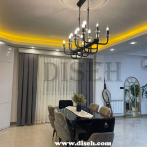 لوستر خطی مدرن ناهارخوری مشکی