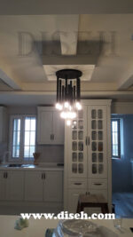 آویز مشکی طلایی 5 شعله