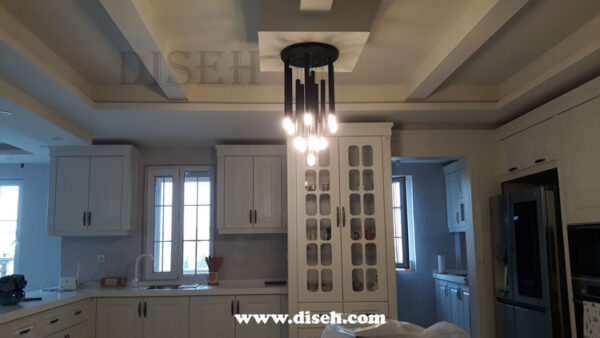 آویز مشکی طلایی 5 شعله