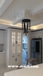 آویز مشکی طلایی 5 شعله