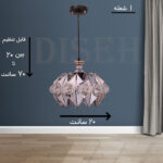 آویز تک شعله نقره ای