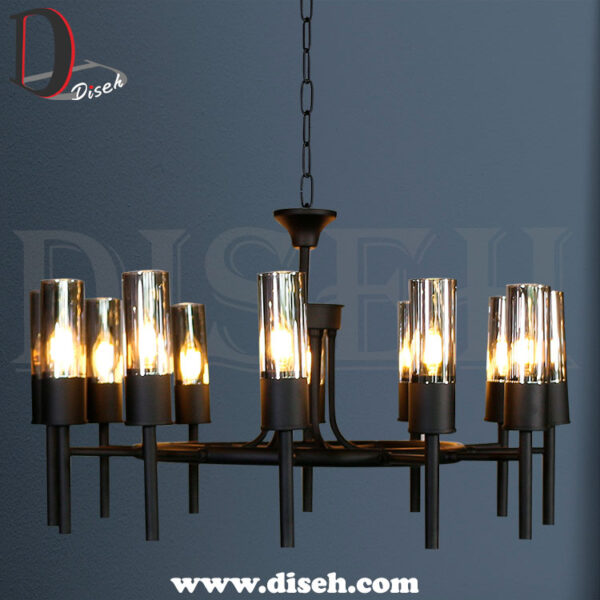 خرید لوستر مدرن با حباب دودی