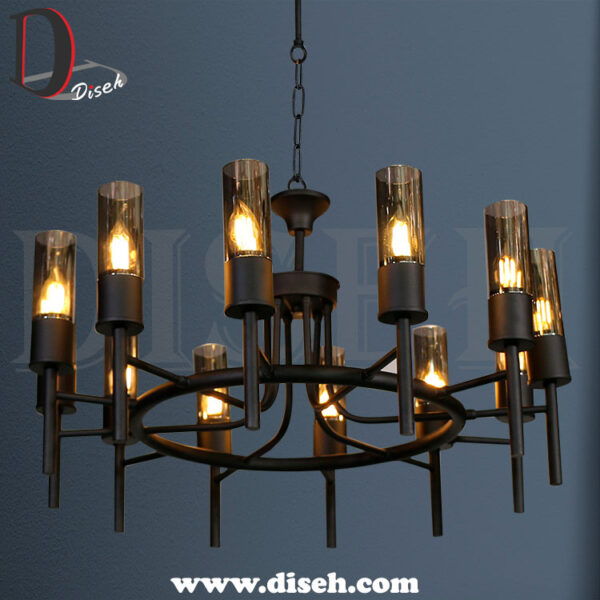 خرید لوستر مدرن با حباب دودی