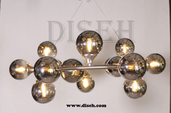 لوستر نقره ای مولکولی با حباب دودی