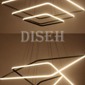 لوستر حلقه ای مربع 1401