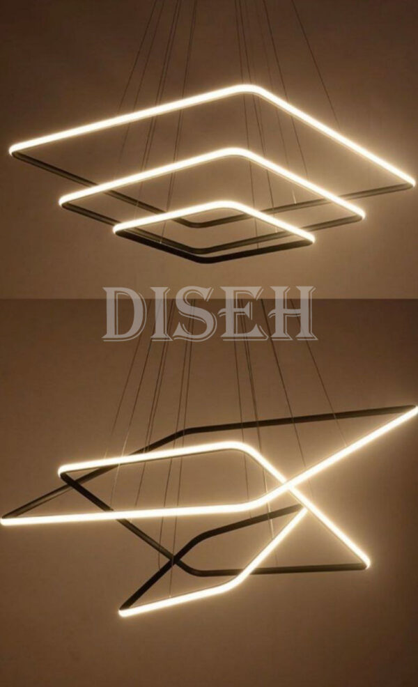 لوستر حلقه ای مربع 1401