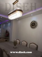 لوستر خطی مدرن کریستالی