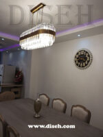 لوستر خطی مدرن کریستالی