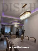 لوستر خطی مدرن کریستالی