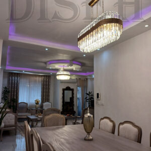 لوستر خطی مدرن کریستالی