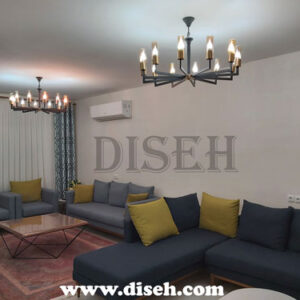 لوستر مشکی طلایی مدرن