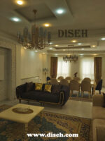 لوستر حبابدار بلند طلایی