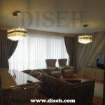 لوستر خطی مدرن کریستالی