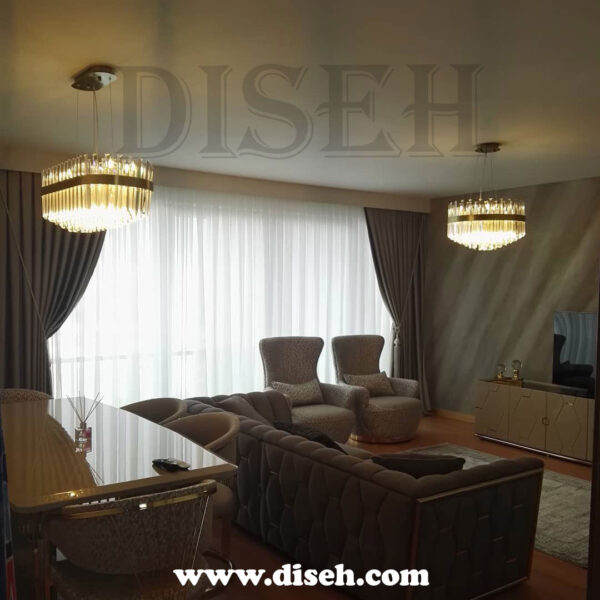 لوستر خطی مدرن کریستالی