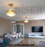 لوستر خطی مدرن کریستالی