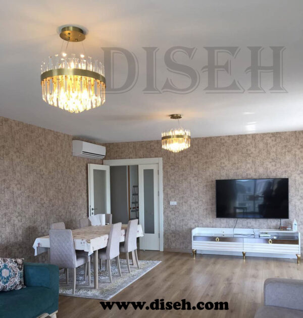 لوستر خطی مدرن کریستالی