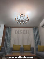 لوستر مشکی طلایی مدرن