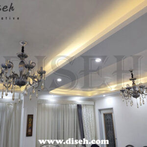 لوستر کریستالی دودی 6 شعله برای فضای 25 تا 30 متر