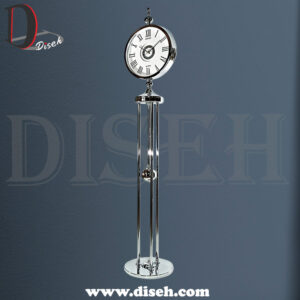 ساعت فلزی ایستاده نقره ای