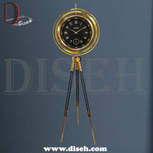 ساعت ایستاده دو رنگ مشکی طلایی