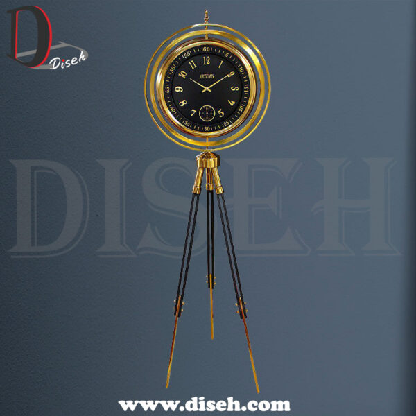 ساعت ایستاده دو رنگ مشکی طلایی