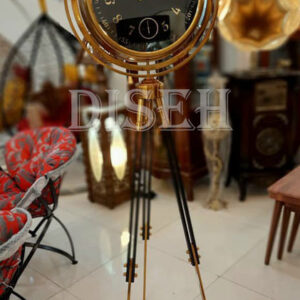 ساعت ایستاده دو رنگ مشکی طلایی