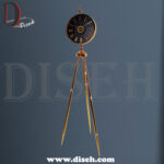 ساعت ایستاده طلایی با صفحه مشکی