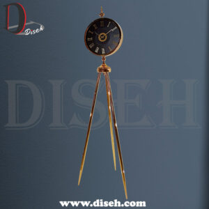 ساعت ایستاده طلایی با صفحه مشکی