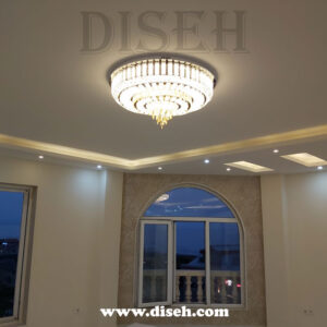 لوستر کنترلی سقفی با لامپ های smd سه حالته