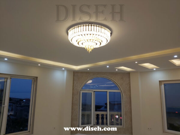 لوستر کنترلی سقفی با لامپ های smd سه حالته