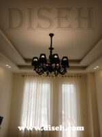 لوستر هشت شعله با شید مشکی