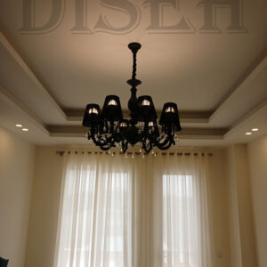 لوستر هشت شعله با شید مشکی