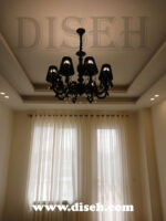 لوستر هشت شعله با شید مشکی