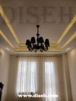 لوستر هشت شعله با شید مشکی