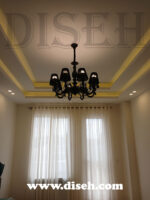 لوستر هشت شعله با شید مشکی