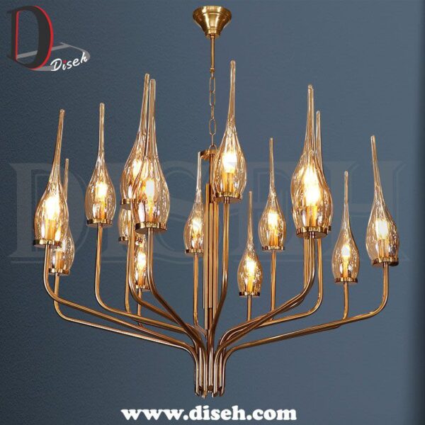 لوستر نئوکلاسیک طلایی برای پذیرایی