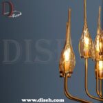 لوستر نئوکلاسیک طلایی برای پذیرایی