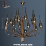 لوستر نئوکلاسیک طلایی برای پذیرایی