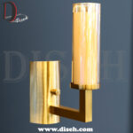 دیواری تک شعله مدرن با حباب دو تکه