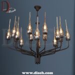 لوستر نئوکلاسیک خطی مشکی