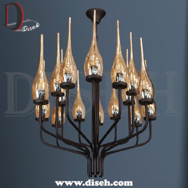 لوستر نئوکلاسیک خطی مشکی