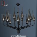 لوستر نئوکلاسیک طلایی برای پذیرایی