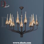 لوستر نئوکلاسیک خطی مشکی