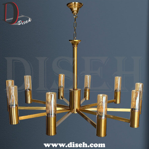 لوستر یک طبقه طلایی برای آپارتمان