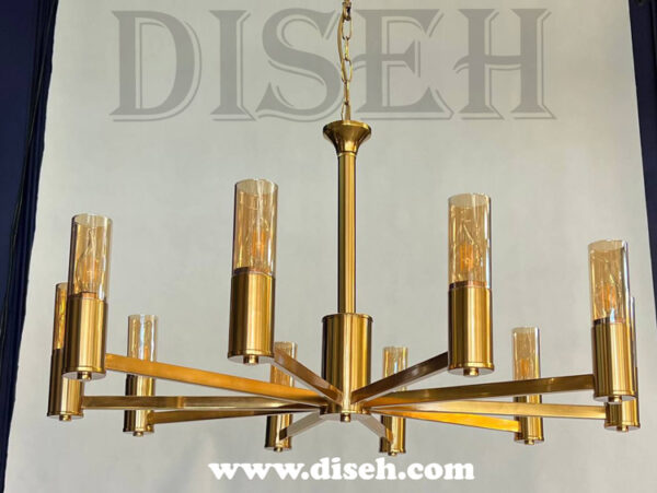 لوستر یک طبقه طلایی برای آپارتمان